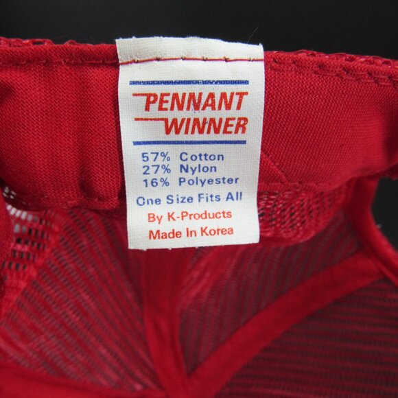 Butts County Historical Society Men's Red Wide Brim Mesh Back Snapback Cap Hat - Picture 8 of 8